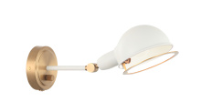 Matteo Lighting S00711AGWH - Blare Aged Gold Brass + White Wall Sconce