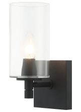 Matteo Lighting S04901MBCL - Candela Matte Black Wall Sconce