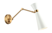 Matteo Lighting S09621AGWH - Blaze White Wall Sconce