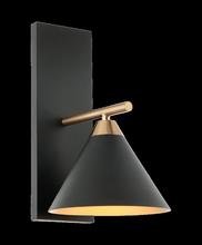 Matteo Lighting S10601MB - Bliss Aged Gold Brass + Matte Black Wall Sconce