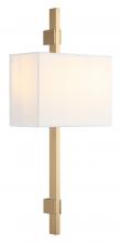 Matteo Lighting S13702AG - Badgley Aged Gold Brass Wall Sconce