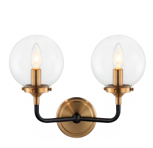 Matteo Lighting W58202AGCL - Particles Aged Gold Brass Wall Sconce