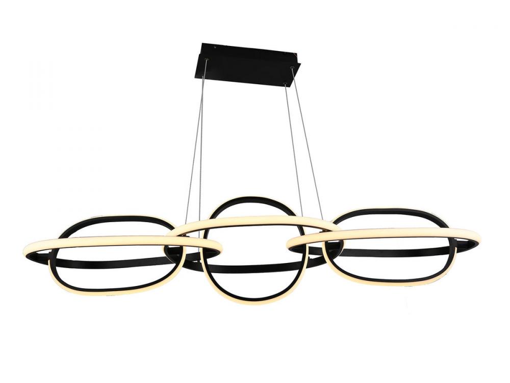 Circa 63" Linear  Looping Pendant in Black