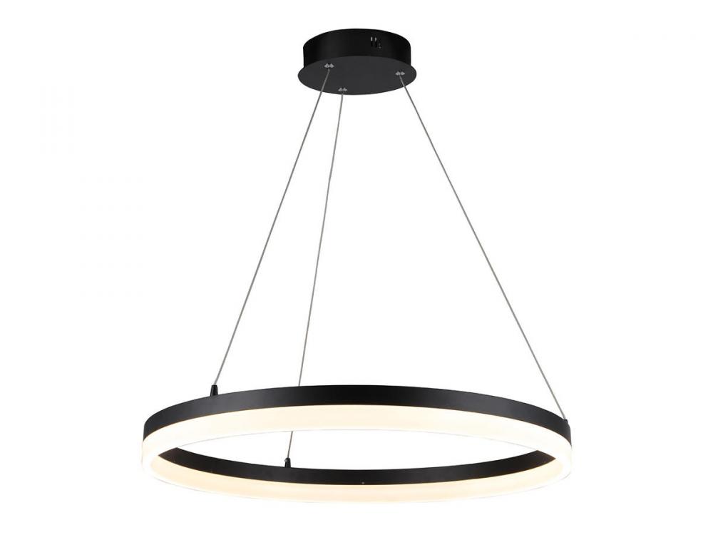 Circa 24" LED  Ring Pendant in Black