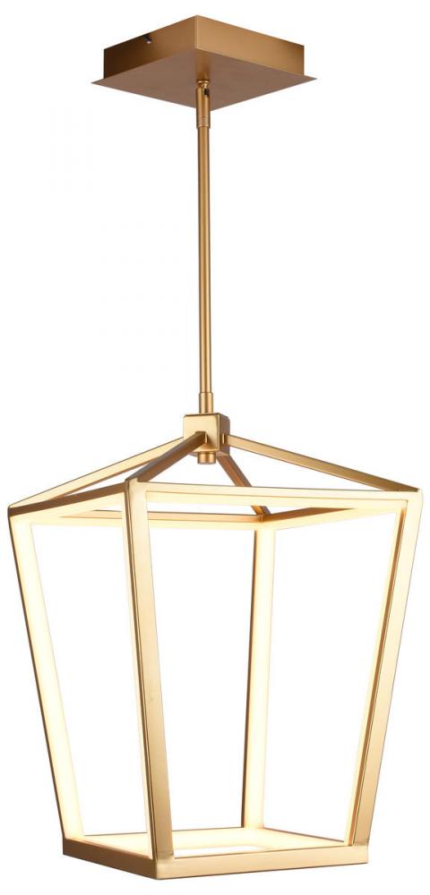 Park Ave. 20" LED Large Cage Pendant in Gold