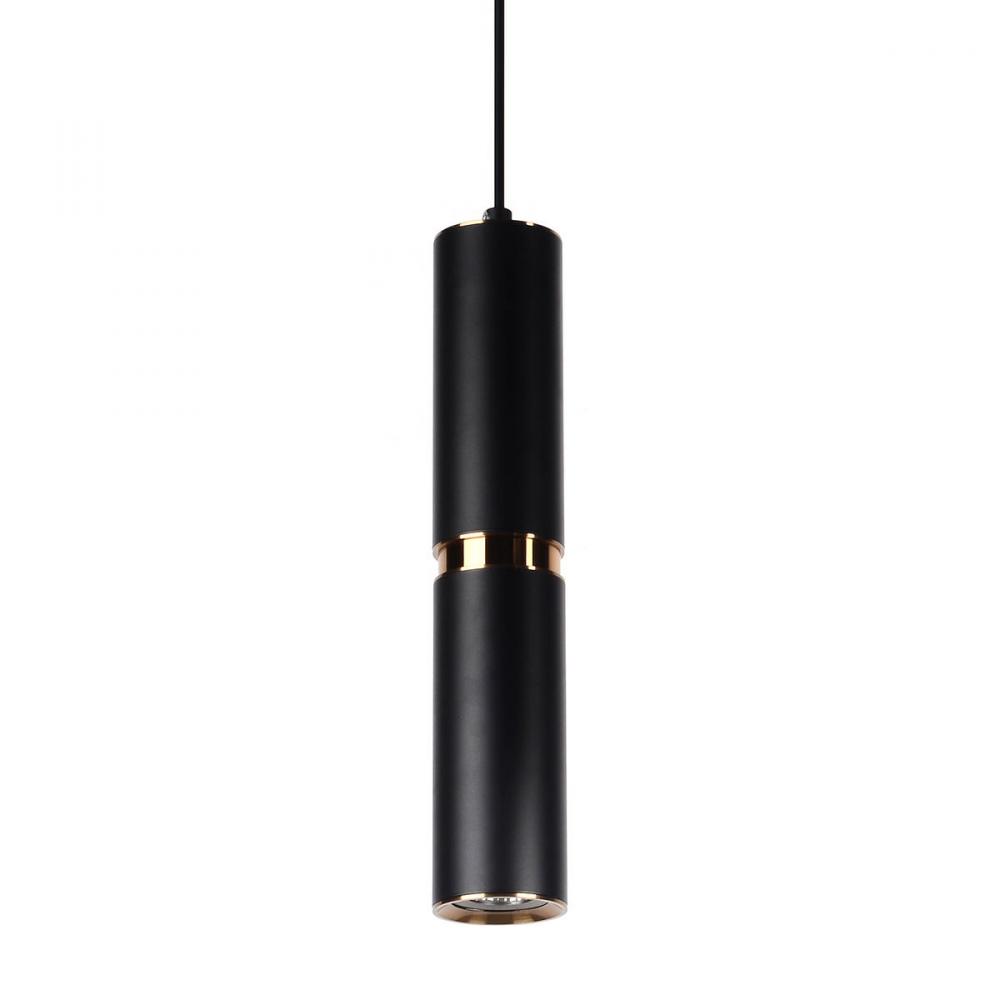 Cicada 13" Knurled Pendant in Black and Brass