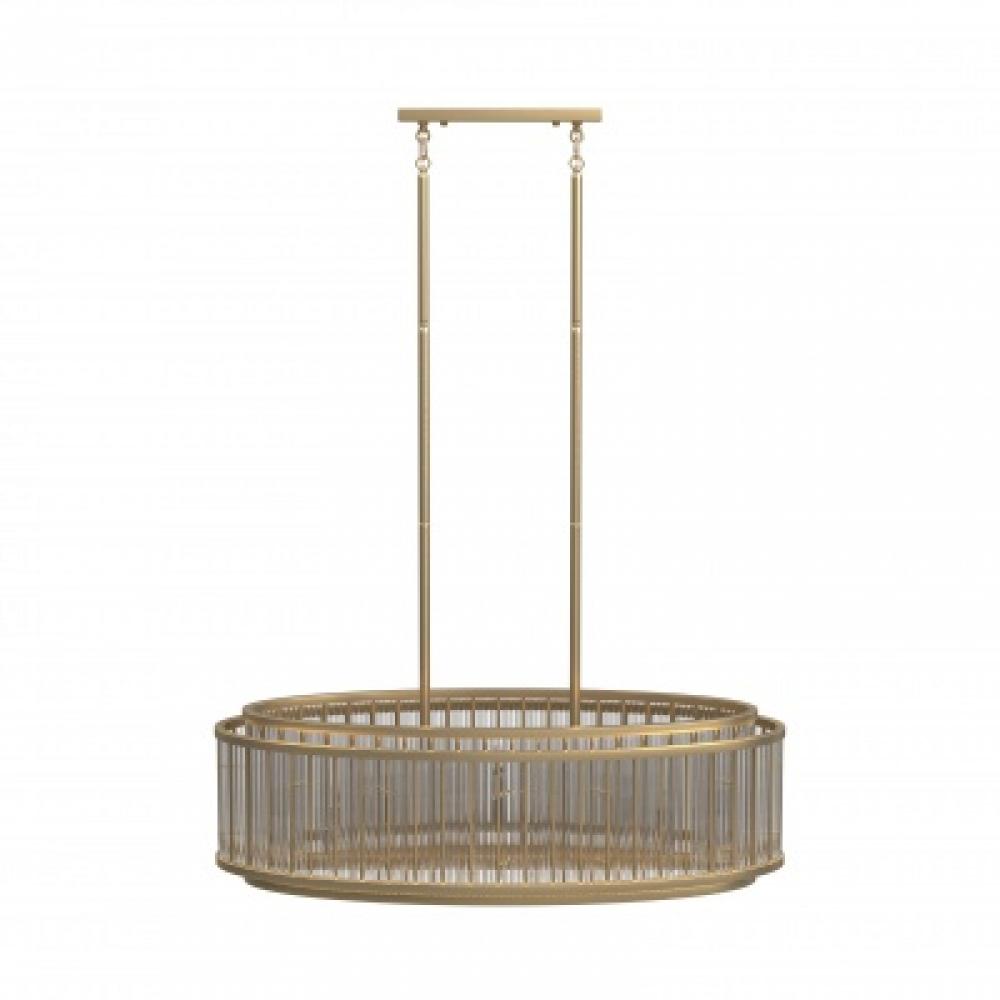 Waldorf 52"  Oval Chandelier in Aged Brass