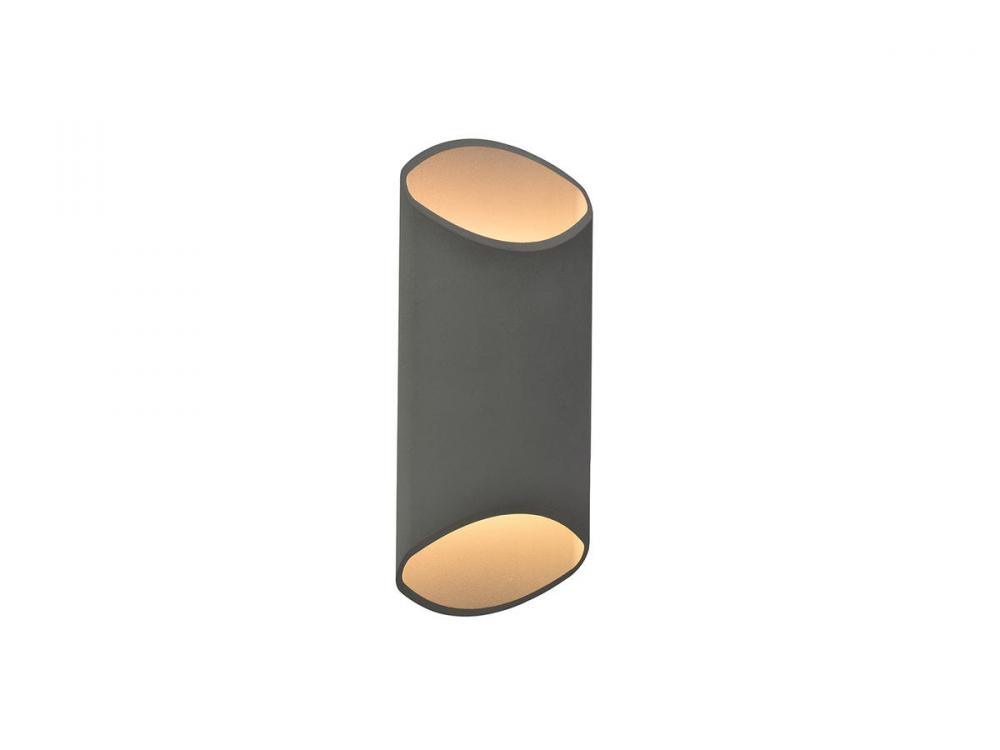 Avenue Outdoor 16" Cylindrical Sconce in Silver