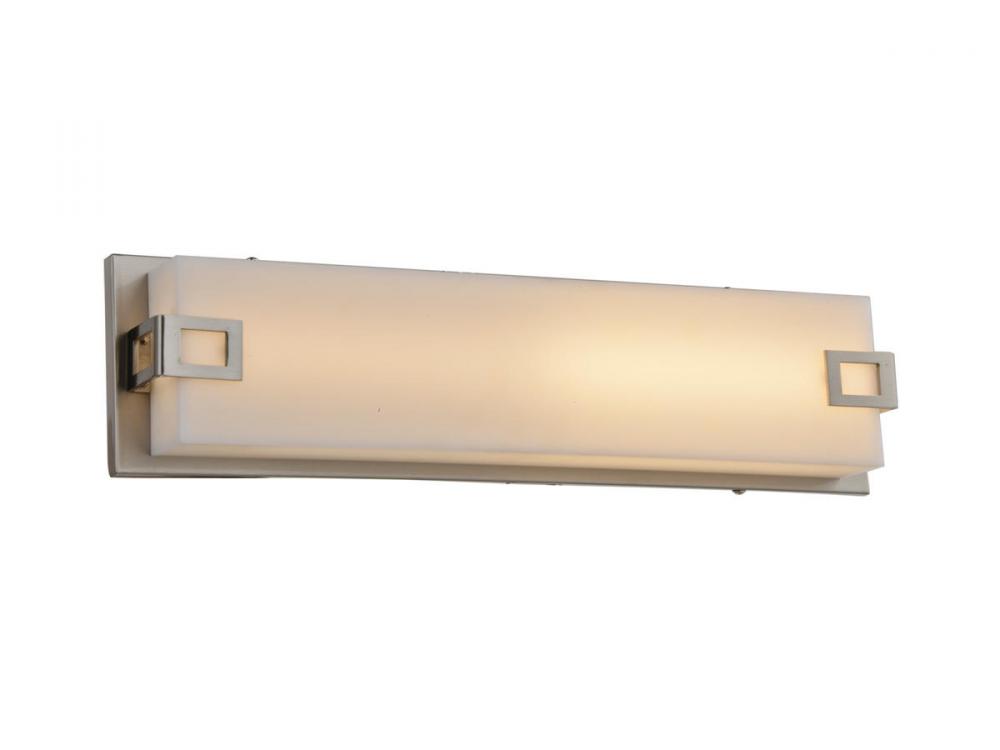 Cermack St. 26"  LED Resctangular  Vanity Bath Bar in Brushed Nickel  with Frosted Glass Panel