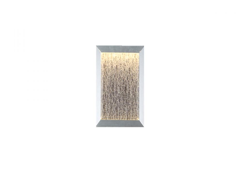 Brentwood 11" LED Wall Sconce in Brushed Aluminum with Textured Glass