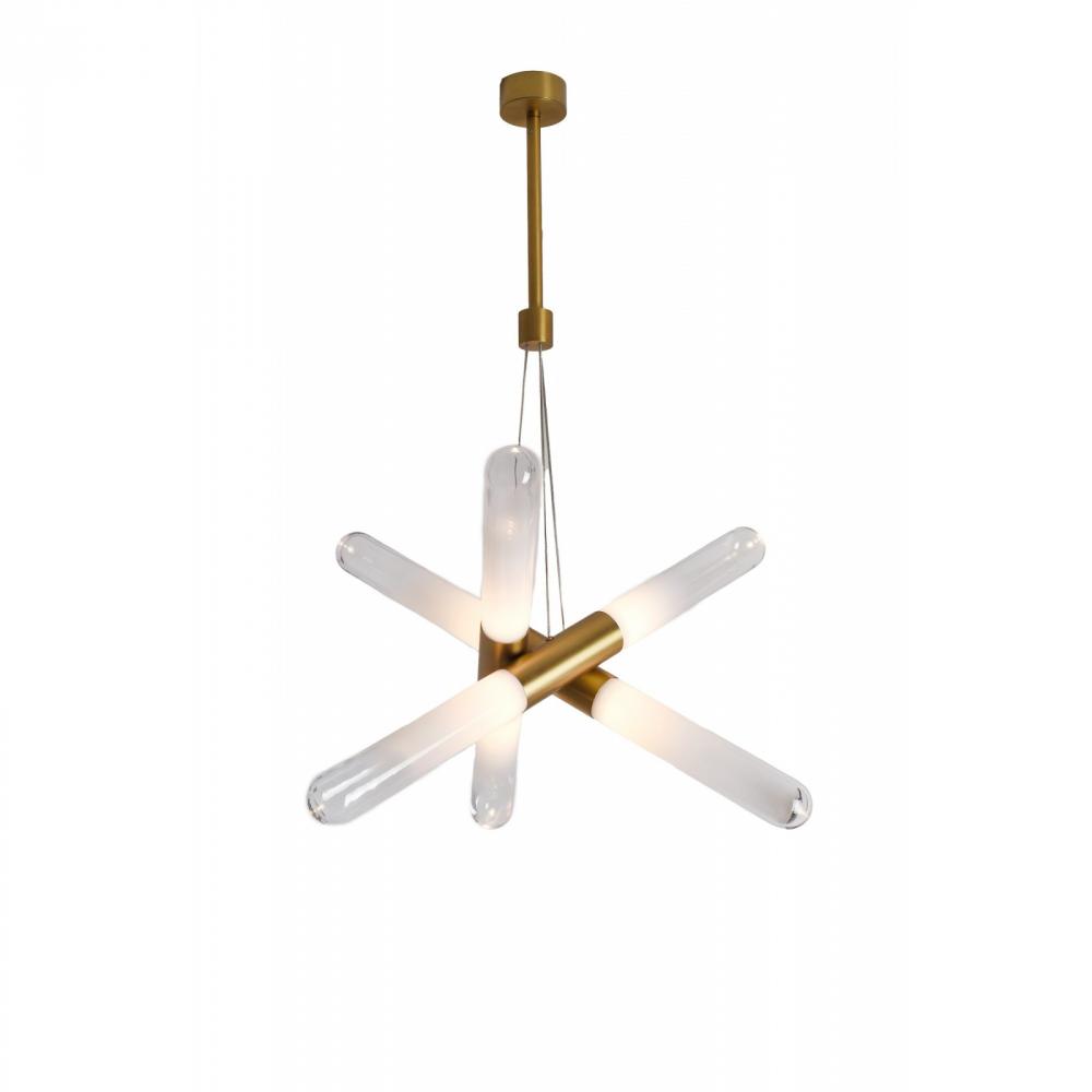Tribeca 6-Light Pendant In Aged Brass