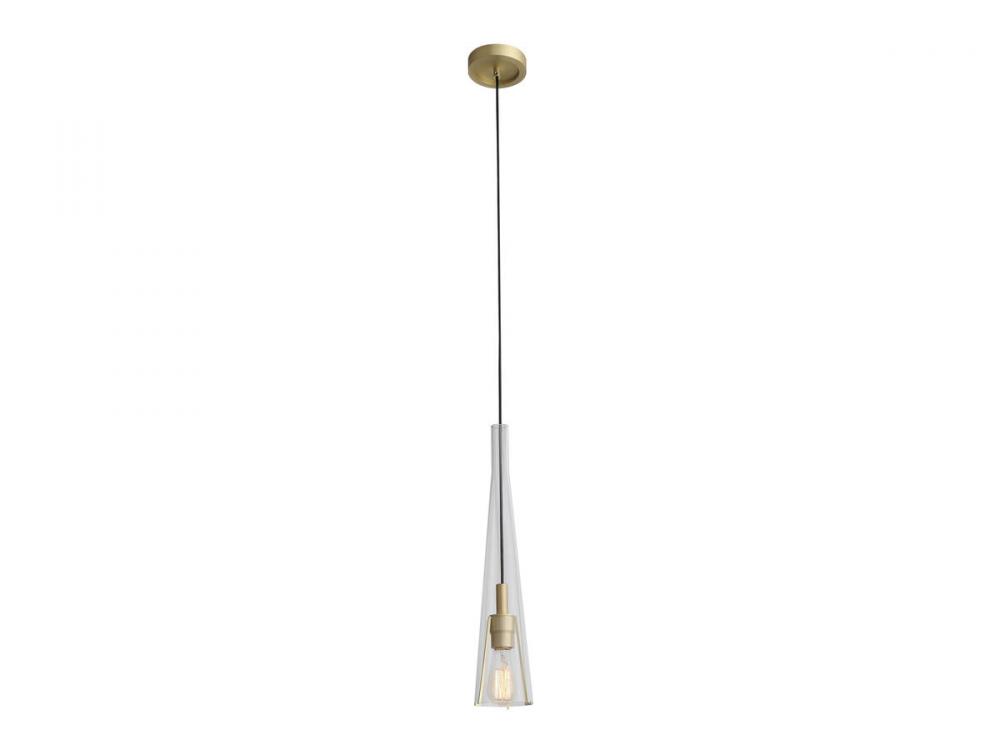 Abbey Park 21" Cone Pendant in Brushed Brass