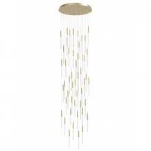 Avenue Lighting HF2051-SNW-BB - Main Street  51 Light Snow Acyrlic Multi Pendant in Brushed Brass