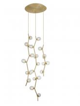 Avenue Lighting HF4824-CLR - Hampton 24-Light Multi Pendant in Brushed Brass with Clear Glass