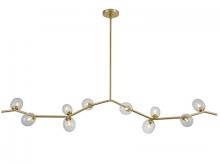 Avenue Lighting HF4810-CLR - Hampton 78' Chandelier in Brushed Brass with Clear Glass