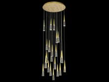 Avenue Lighting HF7725-BB - Encino 25-Light Multi Pendant in Brushed Brass with Clear Crystal