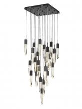 Avenue Lighting HF1904-25-AP-BK - Aspen  25 Light Multi  Pendant in Bkack with Bubbled Crystal