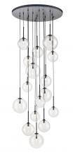Avenue Lighting HF4266-BK - Delilah 16-Light Multi Pendant in Black with Clear Glass