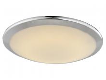Avenue Lighting HF1102-CH - Cermack St. 15" Round Flush Mount in Chrome with Frosted Glass