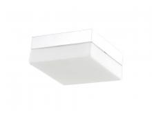 Avenue Lighting HF1108-CH - Cermack St. 8" Square Flush Mount  in Chrome with White Glass