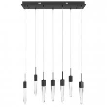 Avenue Lighting HF1900-7-AP-BK-C - Aspen  7 Light Multi  Pendant in Black with Clear Crystal