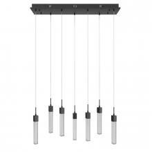 Avenue Lighting HF1900-7-BOA-BK - Boa  7 Light Multi Pendant in Black with Studded Glass