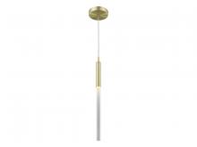 Avenue Lighting HF2020-FR-BB - Main Street  1 Light  Frosted Glass Pendant in Brushed Brass