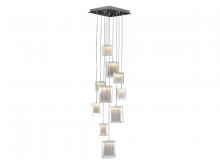 Avenue Lighting HF6010-BA - Brentwood 10-Light LED Multi Pendant in Brushed Aluminum with Beveled Glass