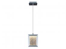Avenue Lighting HF6013-BA - Brentwood 8" Rectagular Pendant in Brushed Aluminum with Textured Glass