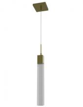 Avenue Lighting HF1901-1-GL-BB-SNW - The Original Glacier Collection 12"  Pendant in Brushed Brass with Snow Crystal