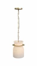 Avenue Lighting HF7500-BB - Westwood 10" LED Pendant in Alabaster with Brushed Brass Accents