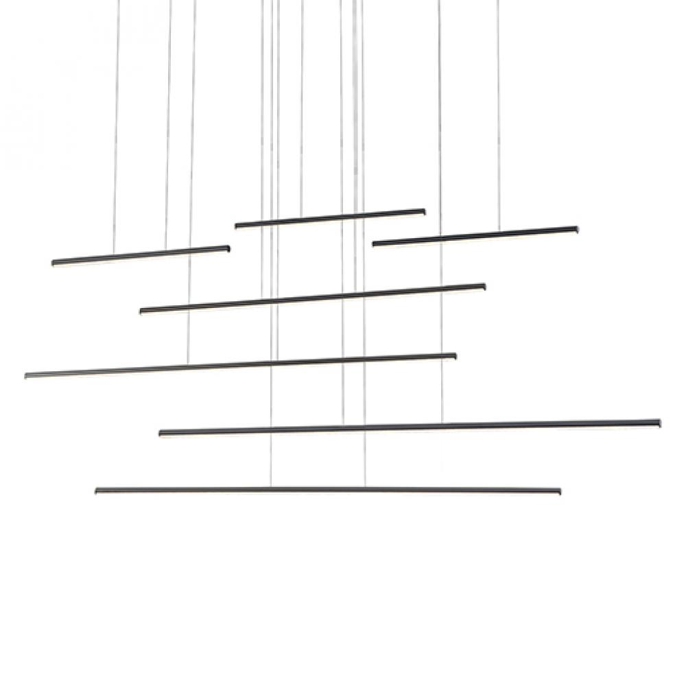 Chute Motion 70-in Black LED Multi Pendant