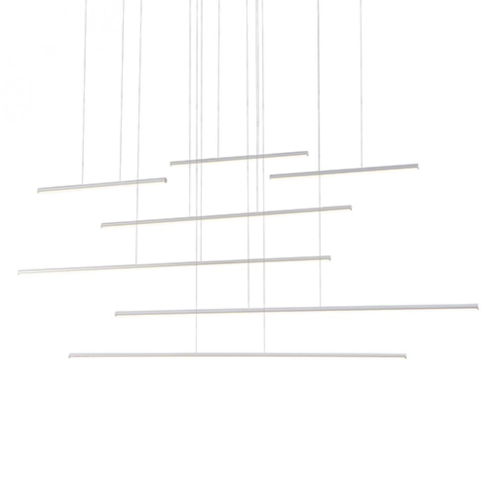 Chute Motion 70-in White LED Multi Pendant
