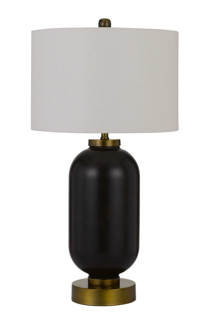 Sycamore Glass Table Lamp With Drum Shade