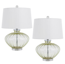 CAL Lighting BO-3183TB-2 - 150W 3 way Delta glass table lamp. Sold in pairs