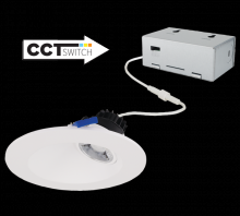 Elco Lighting ERT425CT5W - 4" LED SLPD RND RGRSSD 510LM 5CCT