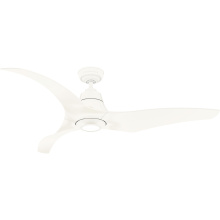Casablanca Fan Company 53513 - Casablanca 60 inch Stingray ENERGY STAR® Matte White Damp Rated Ceiling Fan with LED Light Kit