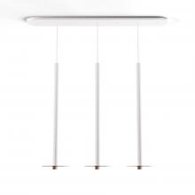 Koncept Inc CMP-L3-S-36-MWT+GTEA9 - Combi Pendant 36" Linear 3 Combo Matte White with Matte White Canopy