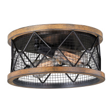 Vaxcel International C0189 - Bremerton 13-in Flush Mount Ceiling Light Oil Rubbed Bronze and Burnished Teak