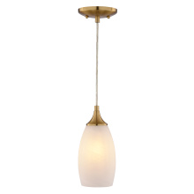 Vaxcel International P0451 - Milano 4.75-in W 1 Light Mini Pendant Alabaster Glass Muted Brass