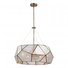 Vaxcel International P0318 - Euclid 24 in.W  5 Light Pendant Aged Brass