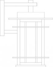 Arroyo Craftsman OPB-7GW-S - 7" oak park wall mount