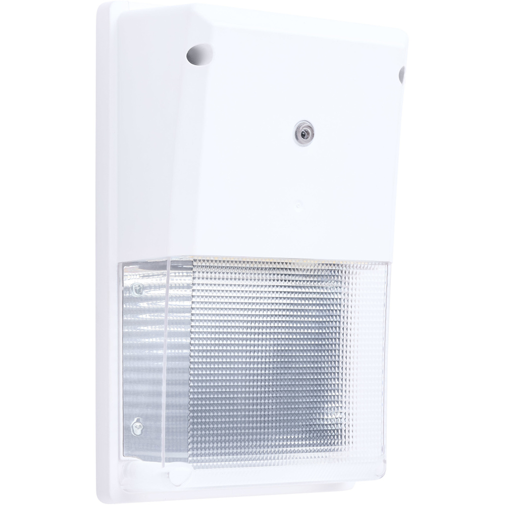 LED Turtle Friendly Small Wall Pack; 20 Watt; Amber Color; White Finish
