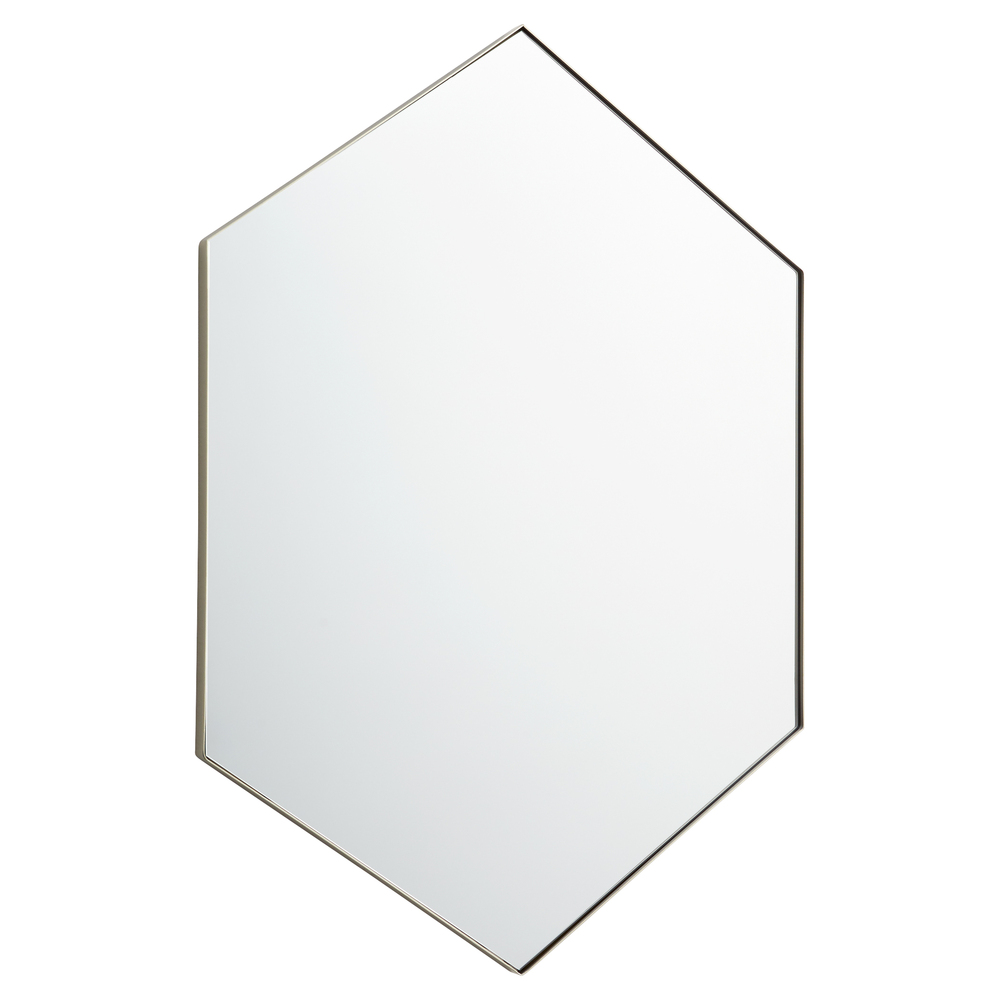 28x40 HEXGN MIRROR - SLV