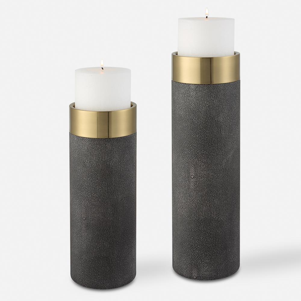 Uttermost Wessex Gray Candleholders Set/2