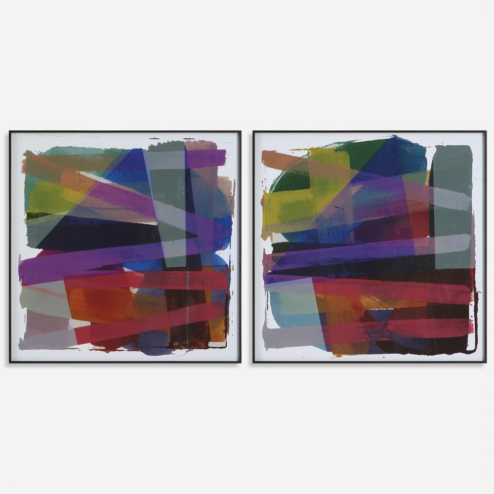 Uttermost Vivacious Abstract Framed Prints Set/2