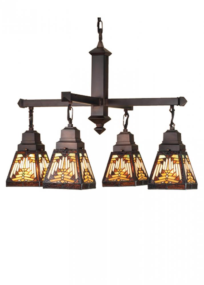 26"W NUEVO Mission 4 LT Chandelier