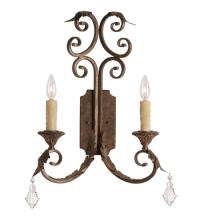 Meyda White 120211 - 16" Wide Serratina 2 Light Wall Sconce