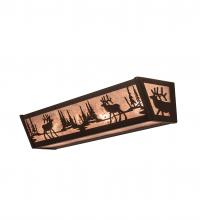 Meyda White 250533 - 24" Wide Elk at Lake Vanity Light
