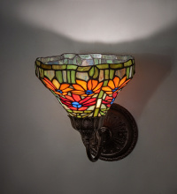 Meyda White 275642 - 8" Wide Tiffany Poinsettia Wall Sconce